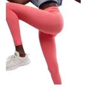 Coral High-Waisted Leggings
